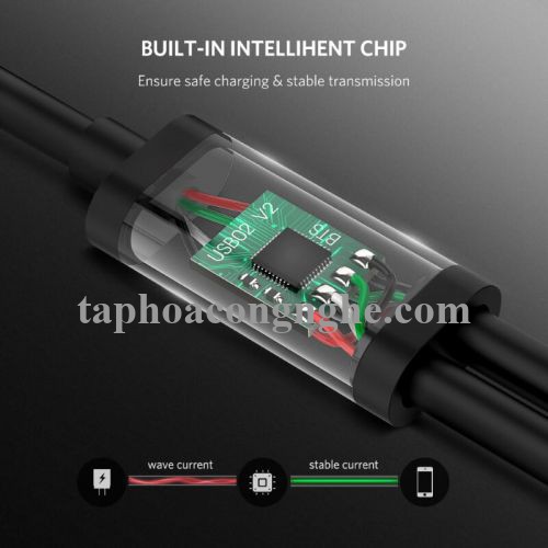 Ugreen 40347 0.5M màu Đen Cáp sạc truyền dữ liệu USB 2.0 sang 2 đầu MICRO USB cao cấp US196 30040347